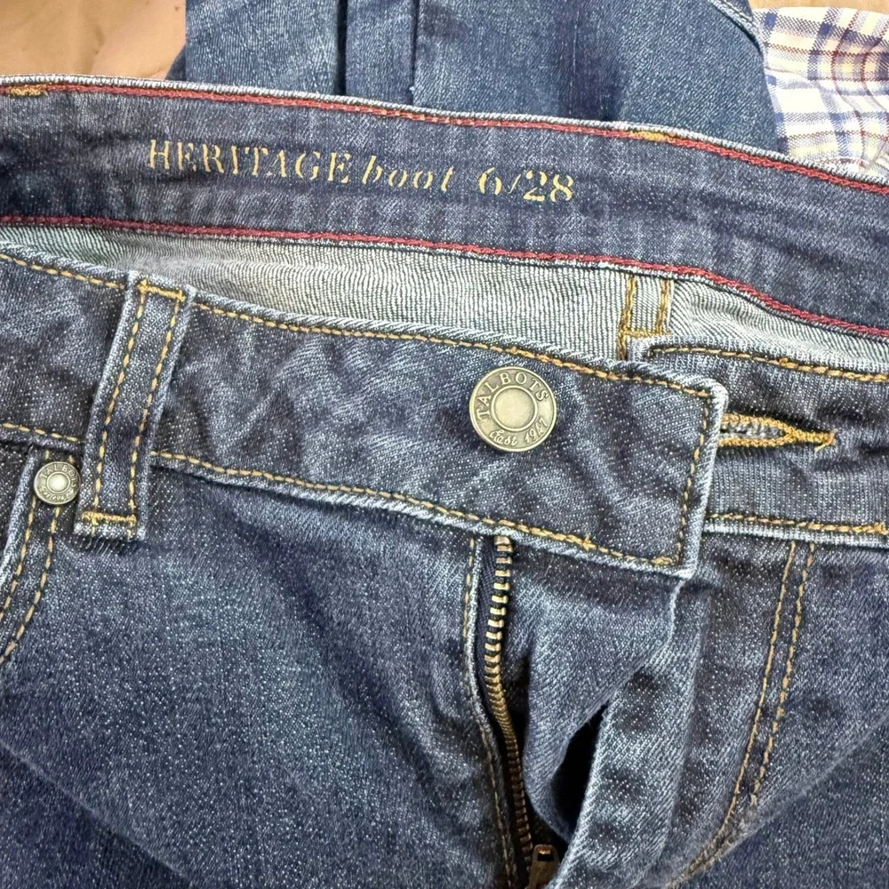 Talbots Heritage Bootcut Jeans Womens 6/28 Dark Wash Stretch Denim‎ Blue Pants